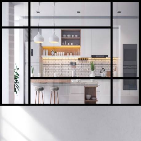 Verrière Mondrian sur mesure