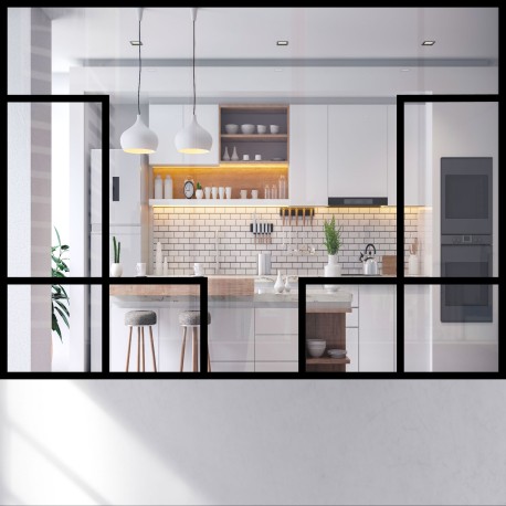 Verrière Mondrian sur mesure