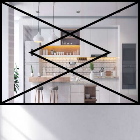 Verriere Art Déco style 9 H1200xL1500mm