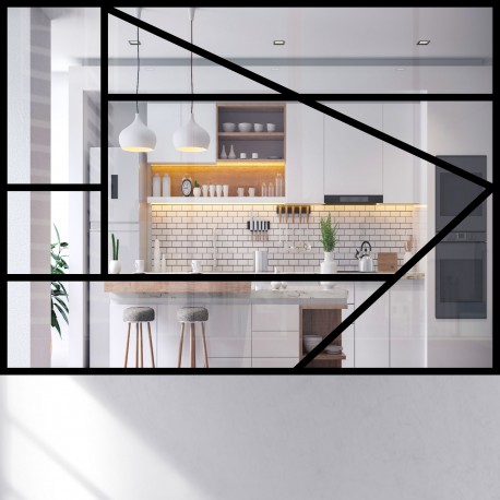 Verriere Art Déco style 2 H1500xL1800mm